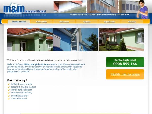www.mandm.sk - M&M, Menyhárt Roland