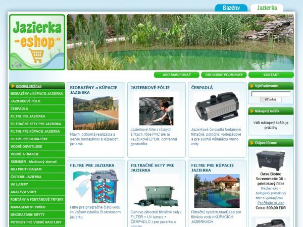 www.jazierka-eshop.sk - kúpacie jazierka