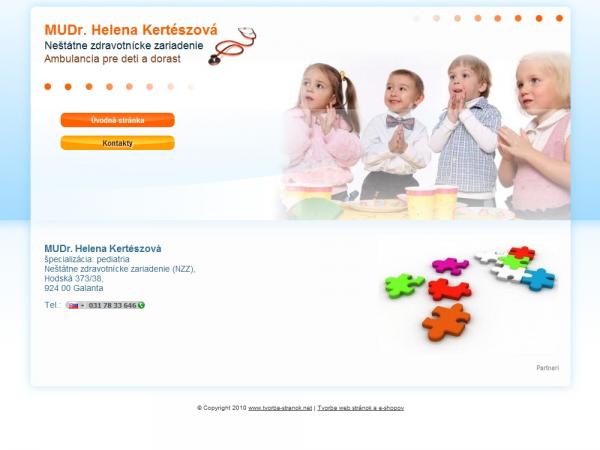 MUDr. Helena Kertészová - Ambulancia pre deti a dorast