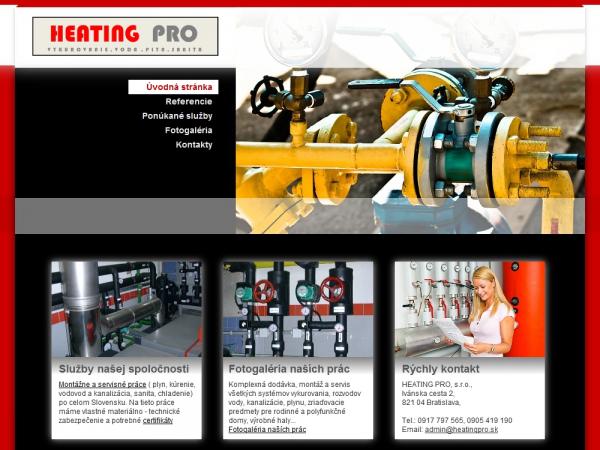 EATING PRO, s.r.o. – Montáž a servis: voda, plyn, kúrenie, sanita.