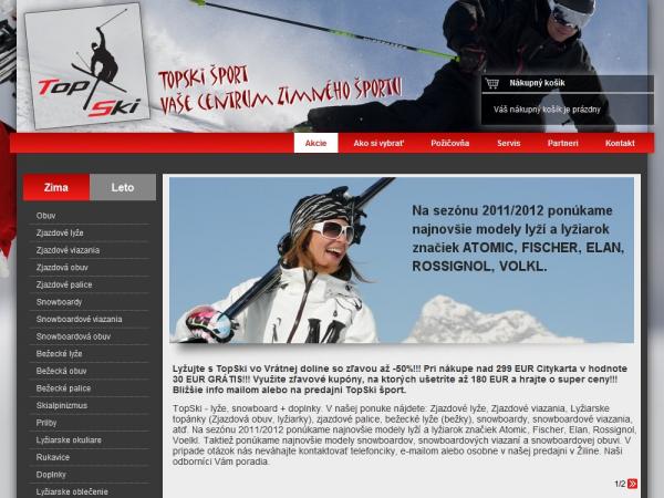 TopSki e-shop - Lyže, snowboard, lyžiarky, lyžiarske doplnky